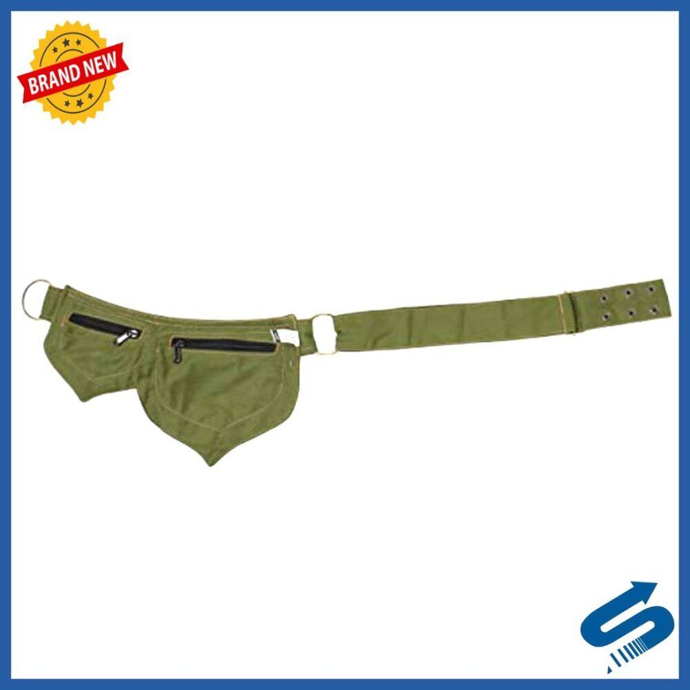 Adjustable Cotton Waist Pack with Multiple Zipper Pockets - Picture 3 of 5